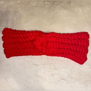 Red Crocheted Knot Headband